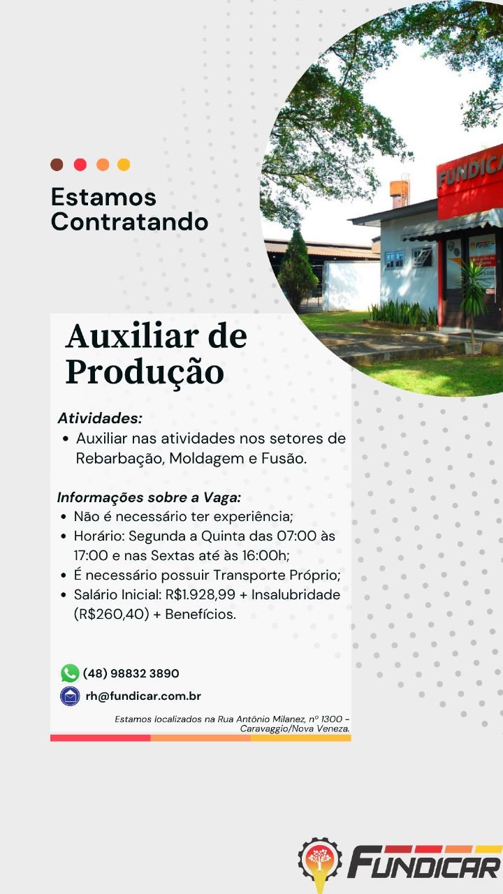 AUXILIAR DE PRODUÇÃO